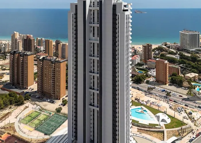 Sea View, 30th Floor, Garage, Heated Pool, Ac Апартаменты Бенидорм